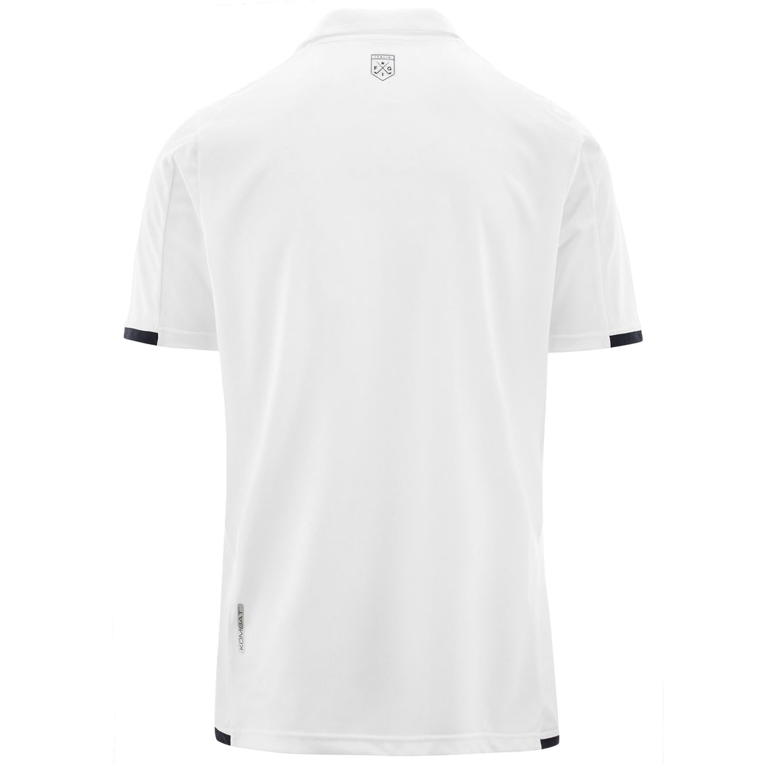 Active Jerseys Man KOMBAT AZETY FIG Polo Shirt WHITE-BLUE DK Dressed Side (jpg Rgb)		