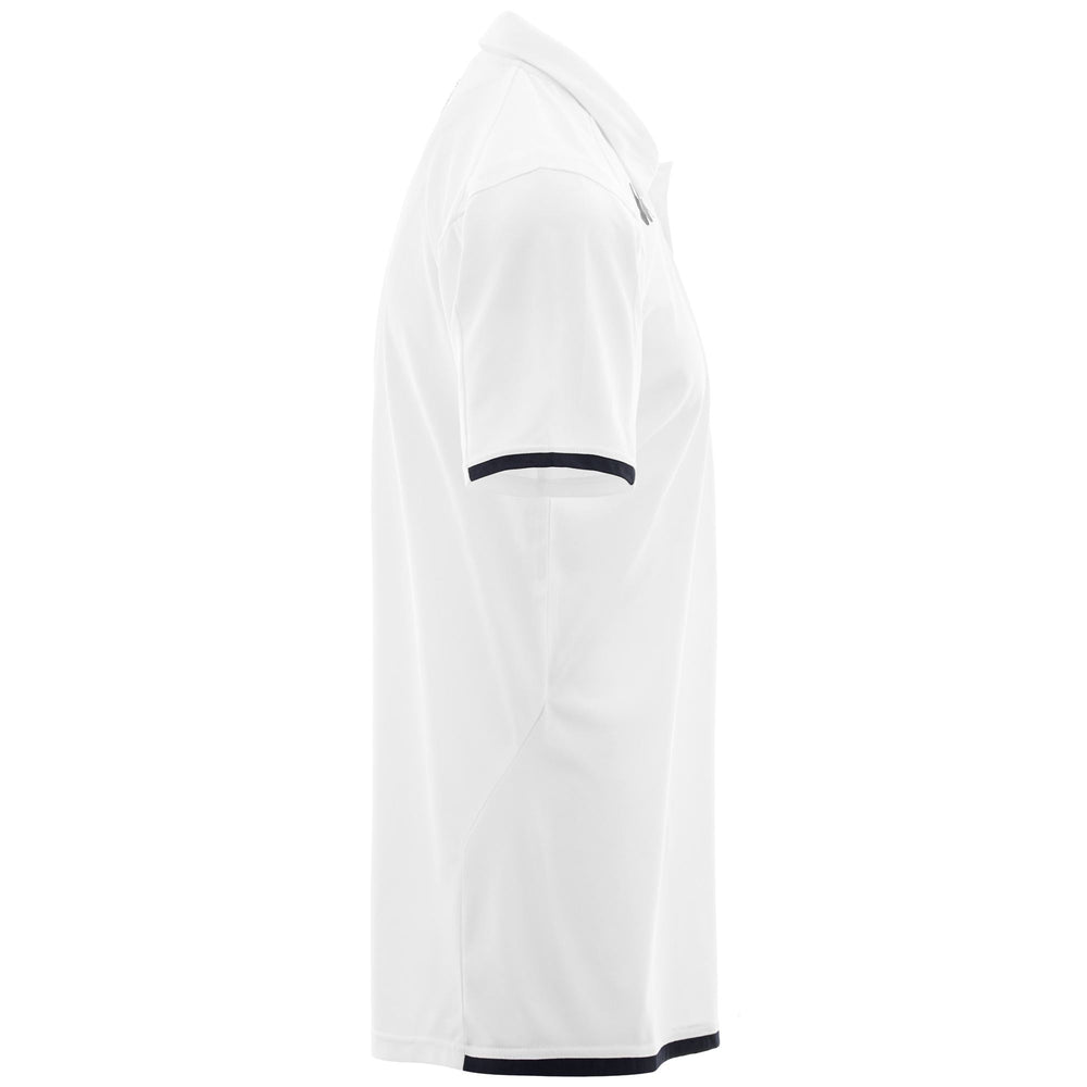 Active Jerseys Man KOMBAT AZETY FIG Polo Shirt WHITE-BLUE DK Dressed Front (jpg Rgb)	
