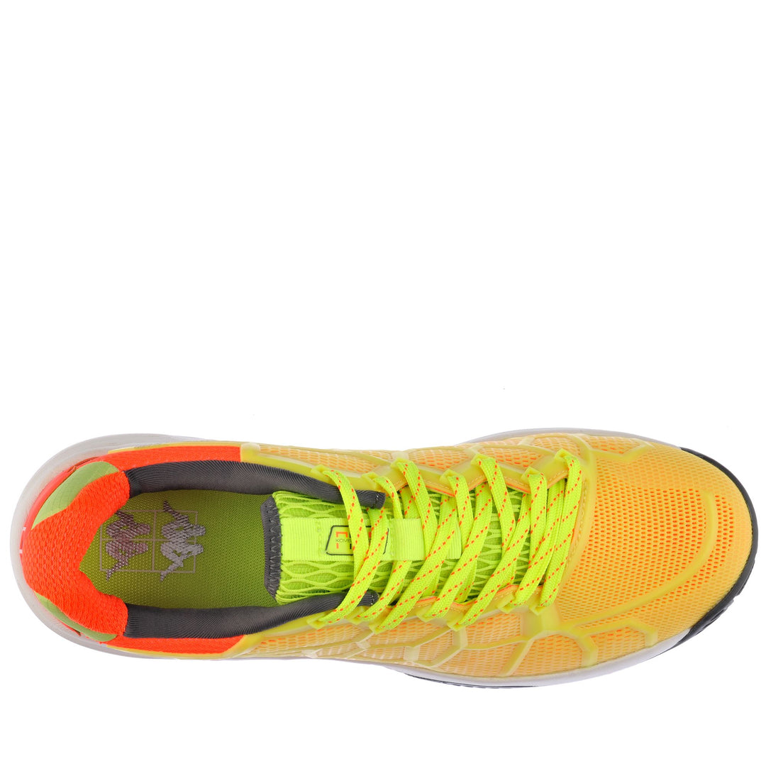 Sport Shoes Unisex KAGE Low Cut NEON GREEN-NEON CORAL Dressed Back (jpg Rgb)		