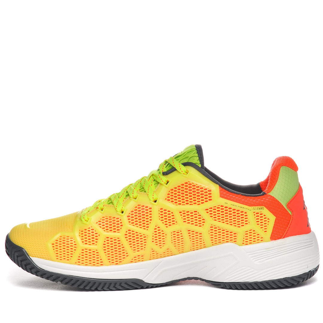 Sport Shoes Unisex KAGE Low Cut NEON GREEN-NEON CORAL Dressed Side (jpg Rgb)		