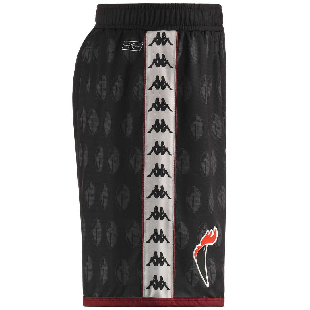 Shorts Man 222 BANDA RYDER SSC BARI Sport  Shorts BLACK-BROWN Dressed Back (jpg Rgb)		