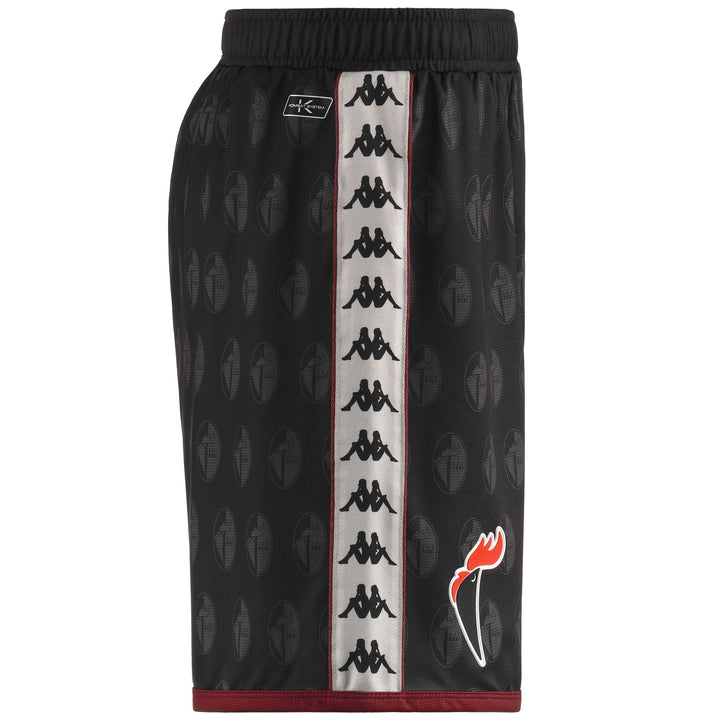 Shorts Man 222 BANDA RYDER SSC BARI Sport  Shorts BLACK-BROWN Dressed Back (jpg Rgb)		