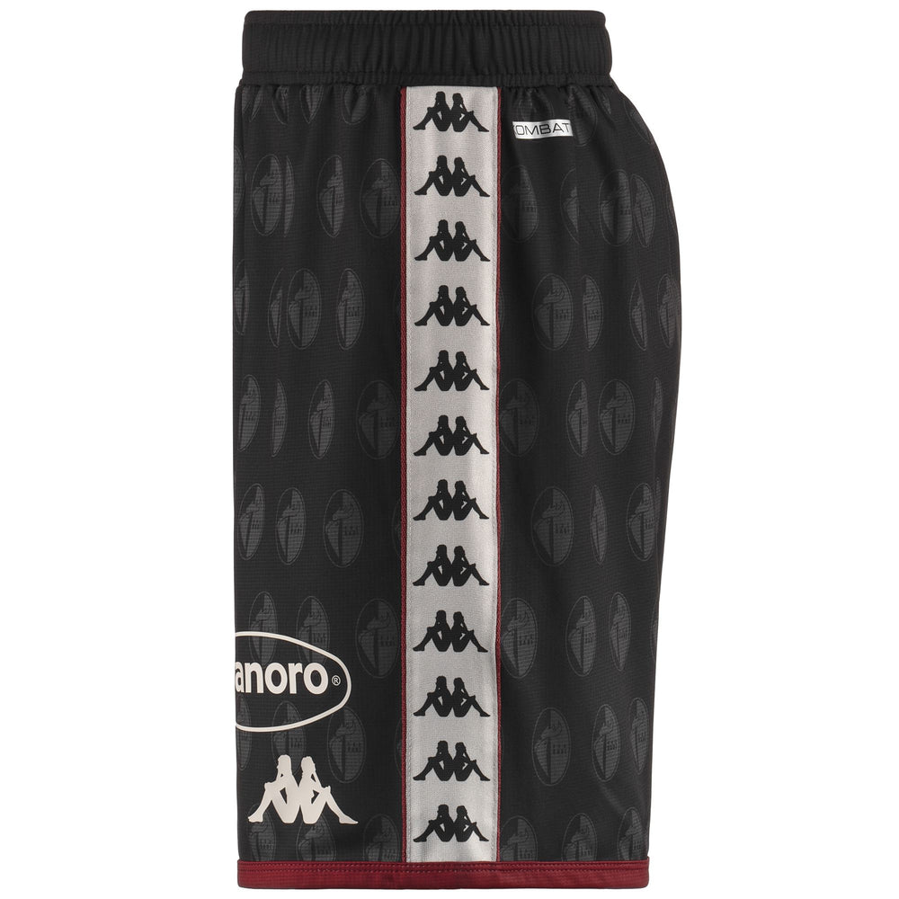 Shorts Man 222 BANDA RYDER SSC BARI Sport  Shorts BLACK-BROWN Dressed Front (jpg Rgb)	