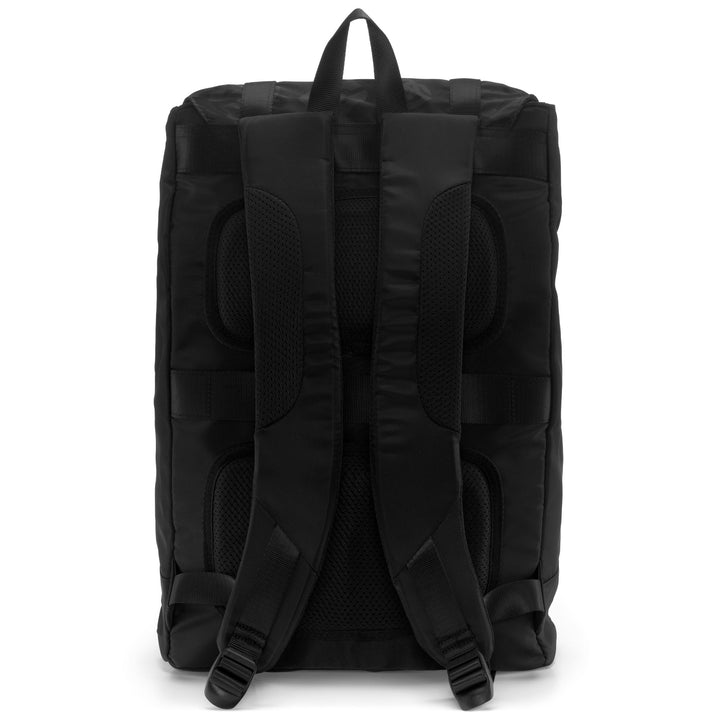 Bags Unisex ARECKO SPEZIA Backpack BLACK-WHITE Dressed Side (jpg Rgb)		