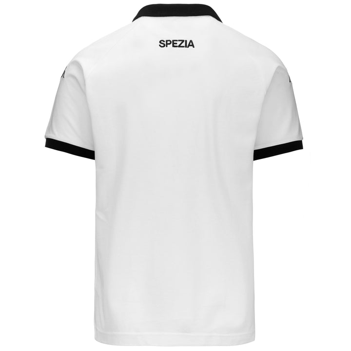 Polo Shirts Man AVRAZ SPEZIA Polo WHITE-BLACK Dressed Side (jpg Rgb)		