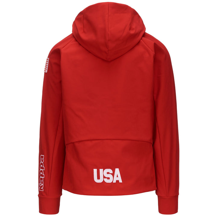 Fleece Unisex 6CENTO 687K US Jacket RED RACING Dressed Side (jpg Rgb)		