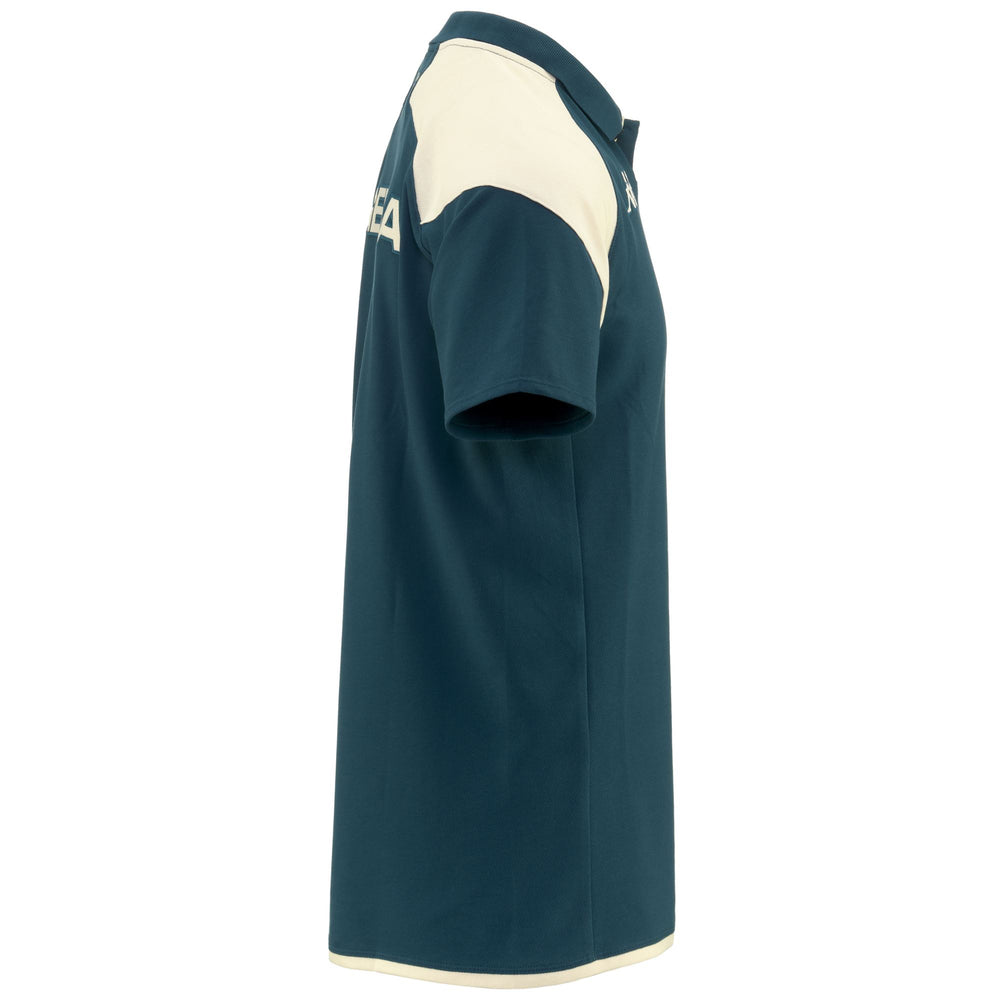 Polo Shirts Man ANGAT 7 GENOA Polo BLUE LEGION-BEIGE Dressed Front (jpg Rgb)	