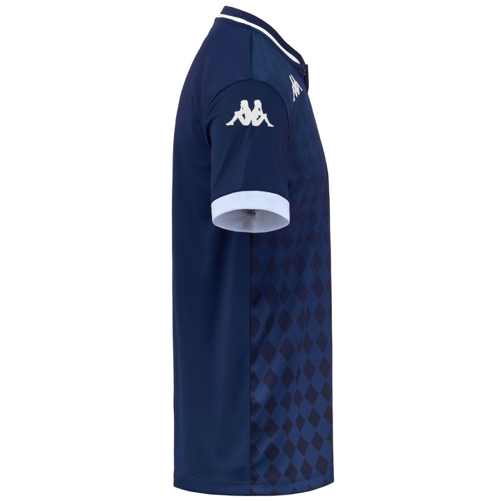 Active Jerseys Man KAPPA4FOOTBALL BOFI Polo Shirt BLUE MARINE - WHITE Dressed Front (jpg Rgb)	