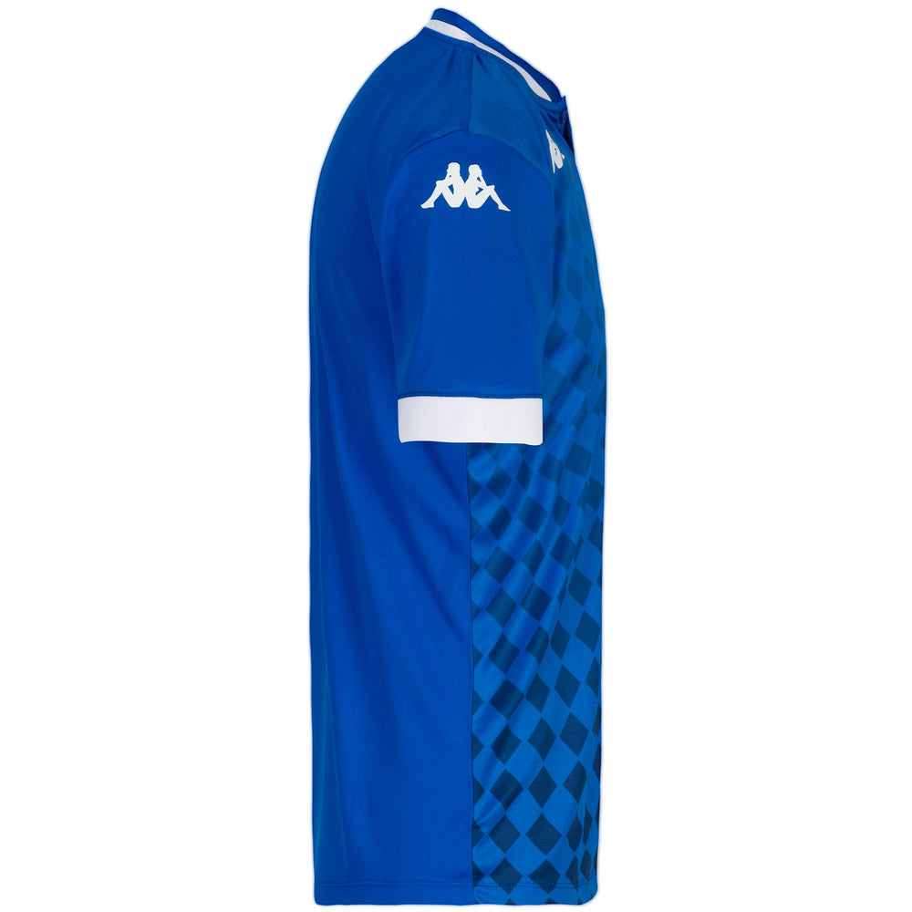Active Jerseys Man KAPPA4FOOTBALL BOFI Polo Shirt BLUE SAPPHIRE - WHITE Dressed Front (jpg Rgb)	