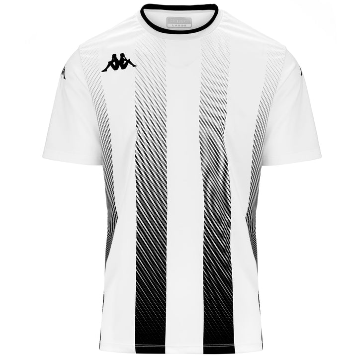 Active Jerseys Man KAPPA4FOOTBALL BUGO Shirt WHITE-BLACK Photo (jpg Rgb)			