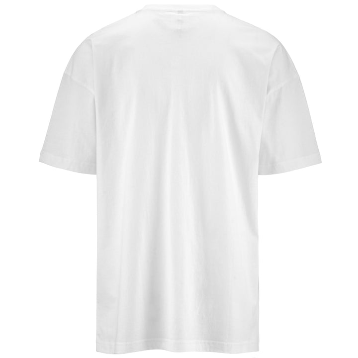 T-ShirtsTop Man AUTHENTIC SAND PAN T-Shirt WHITE - BLUE DEEP WATER Dressed Side (jpg Rgb)		