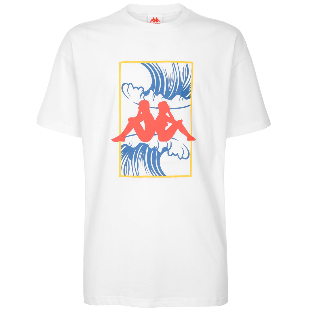 T-ShirtsTop Man AUTHENTIC SAND PIROS T-Shirt WHITE - RED MD CORAL Photo (jpg Rgb)			