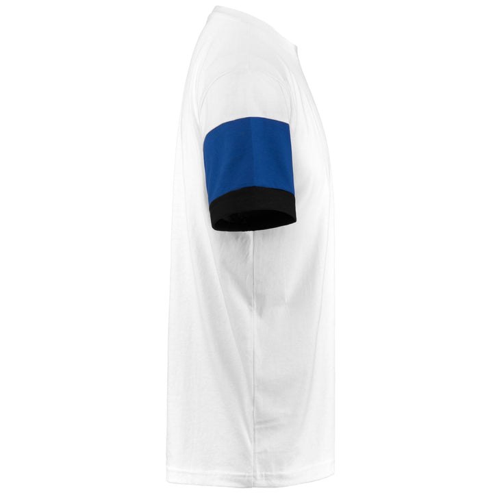T-ShirtsTop Man LOGO DARG T-Shirt WHITE - BLUE SAPPHIRE - BLACK Dressed Front (jpg Rgb)	