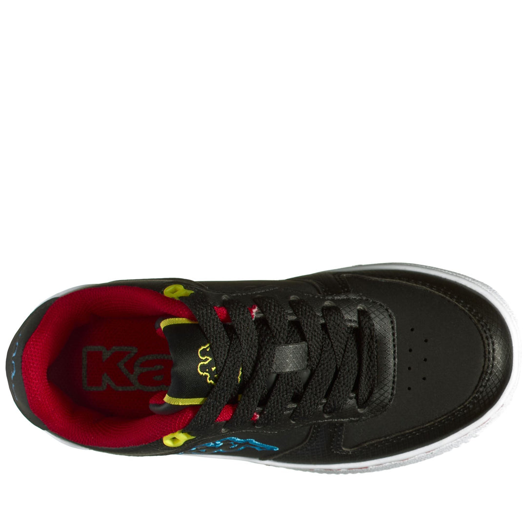 Sneakers Kid unisex LOGO MASERTA KID Low Cut BLACK-RED Dressed Back (jpg Rgb)		