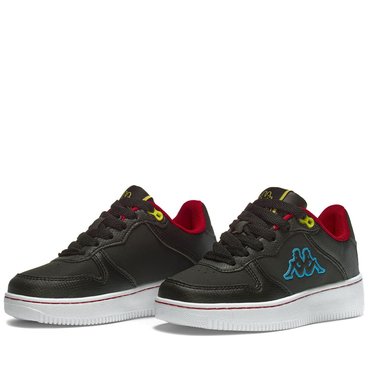 Sneakers Kid unisex LOGO MASERTA KID Low Cut BLACK-RED Detail (jpg Rgb)			