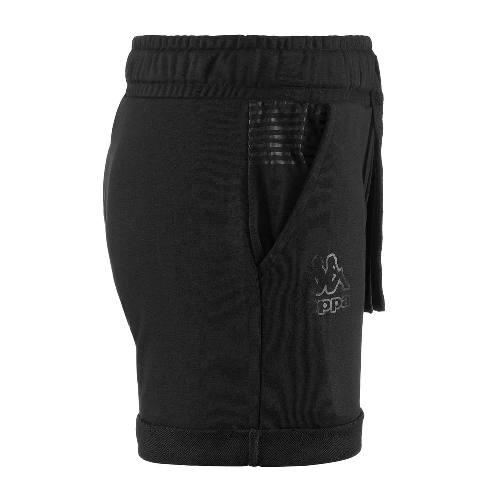 Shorts Woman LOGO DARK Sport  Shorts BLACK Dressed Front (jpg Rgb)	