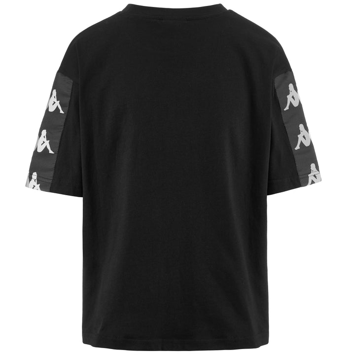 T-ShirtsTop Woman 222 BANDA 10 VANILLA T-Shirt BLACK-VIOLET LAVANDER-BEIGE NATURALE Dressed Side (jpg Rgb)		
