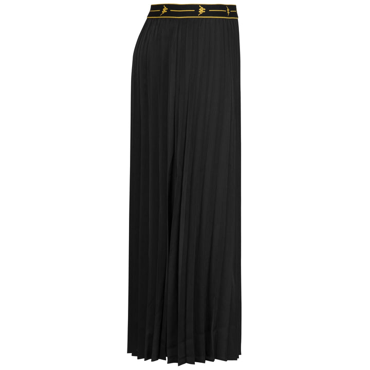 Skirts Woman AUTHENTIC JPN FUNTASY Longuette BLACK - YELLOW GOLD RICH Dressed Front (jpg Rgb)	