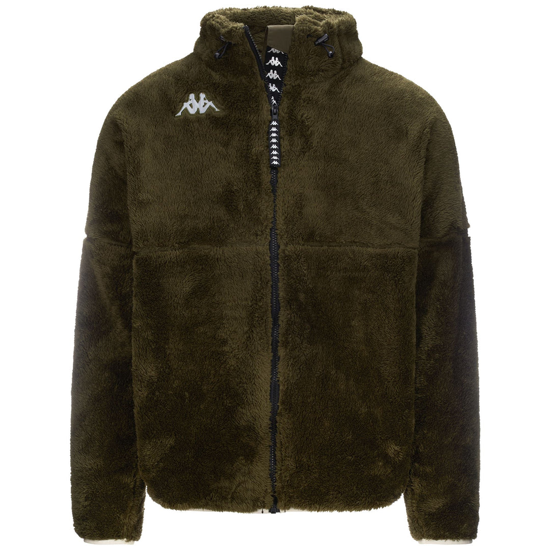 Fleece Unisex WOOLLY Jacket GREEN - BEIGE - BLACK Photo (jpg Rgb)			