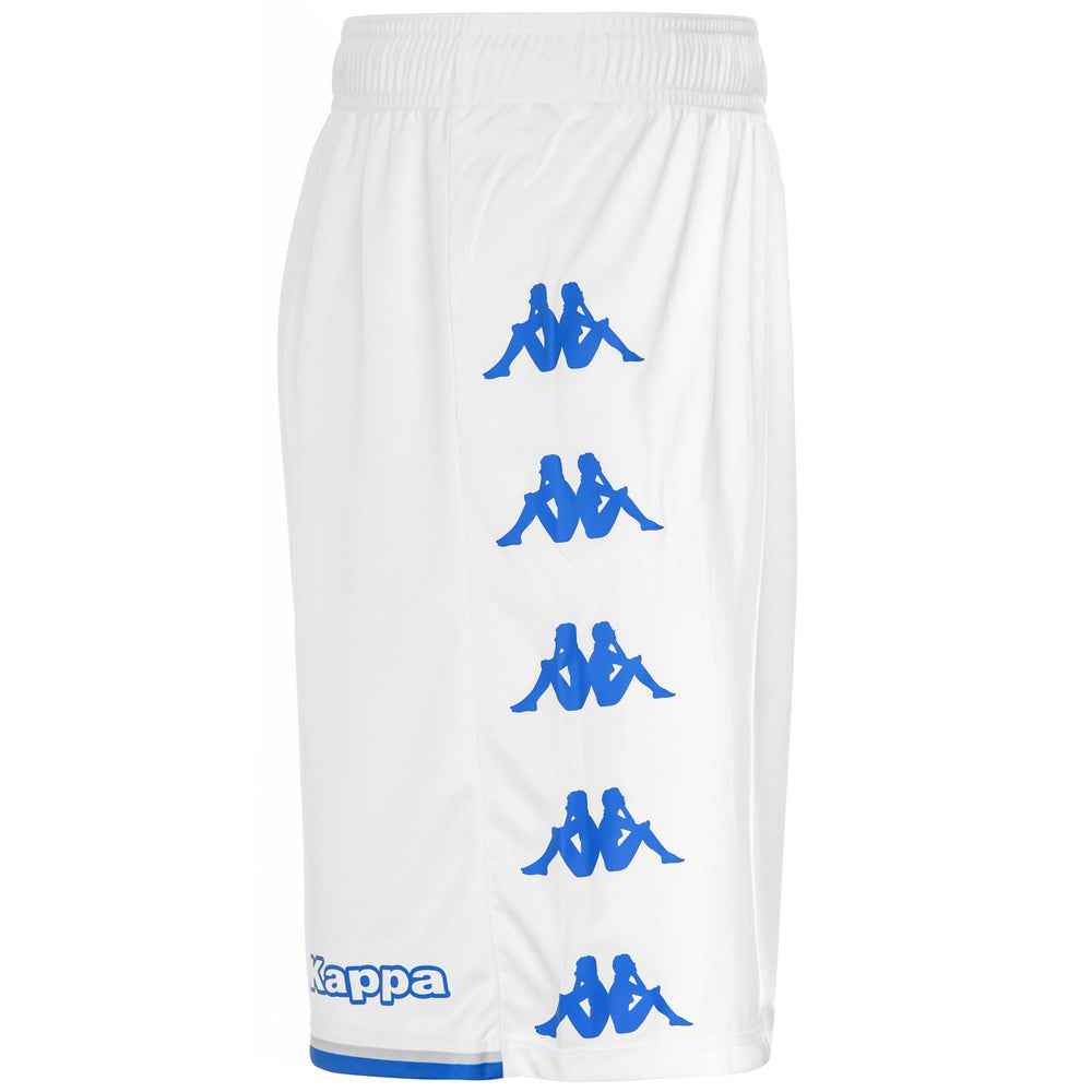 Shorts Man KAPPA4SOCCER CURCHETA Sport  Shorts WHITE-BLUE Dressed Front (jpg Rgb)	