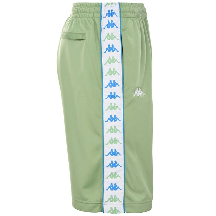 Shorts Man 222 BANDA TREADWELLZI Sport  Shorts GREEN DUSTY-WHITE-BLUE SMURF Dressed Front (jpg Rgb)	