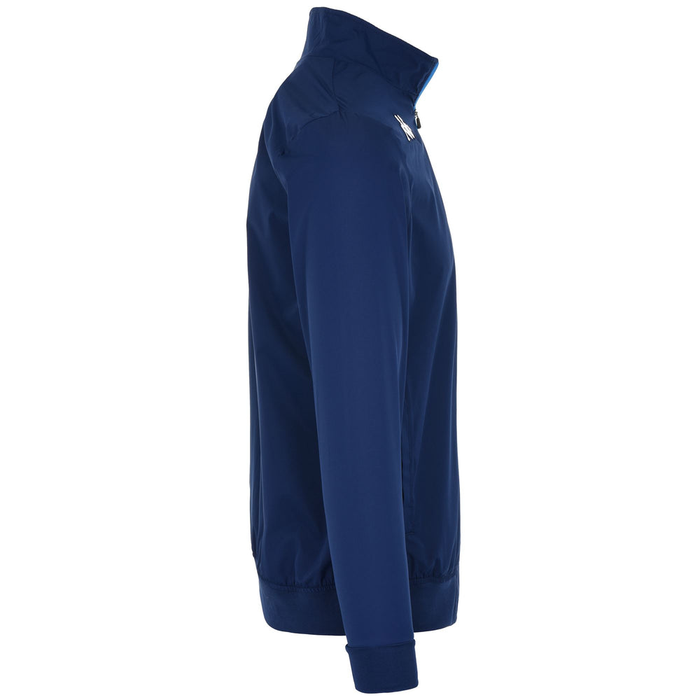 Fleece Man KAPPA4FOOTBALL NASTECOFLE Jacket BLUE DEPTHS-AZURE Dressed Front (jpg Rgb)	