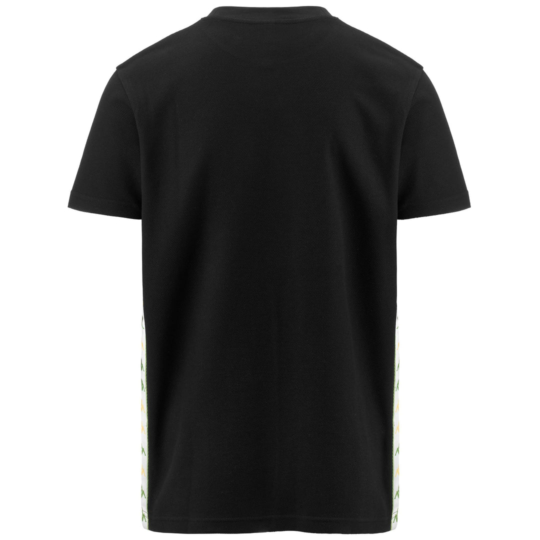 T-ShirtsTop Man 222 BANDA SELMO T-Shirt BLACK-WHITE-GREEN DUSTY Dressed Side (jpg Rgb)		