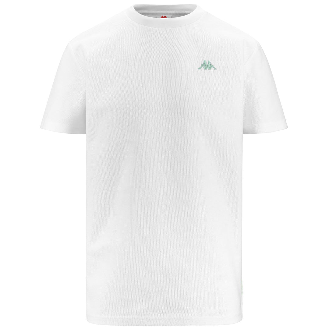 T-ShirtsTop Man 222 BANDA SELMO T-Shirt WHITE-GREEN DUSTY-YELLOW ANISETTE Photo (jpg Rgb)			