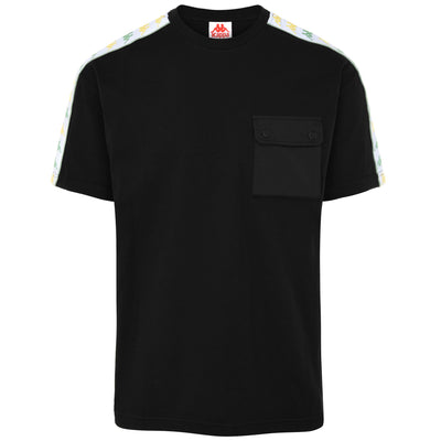 T-ShirtsTop Man 222 BANDA SIDONIO T-Shirt BLACK-WHITE-GREEN DUSTY Photo (jpg Rgb)			