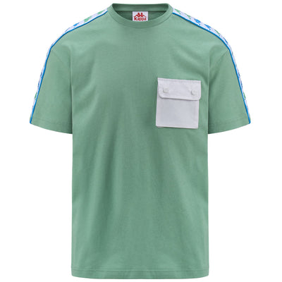 T-ShirtsTop Man 222 BANDA SIDONIO T-Shirt GREEN DUSTY-GREY LT-BLUE SMURF Photo (jpg Rgb)			