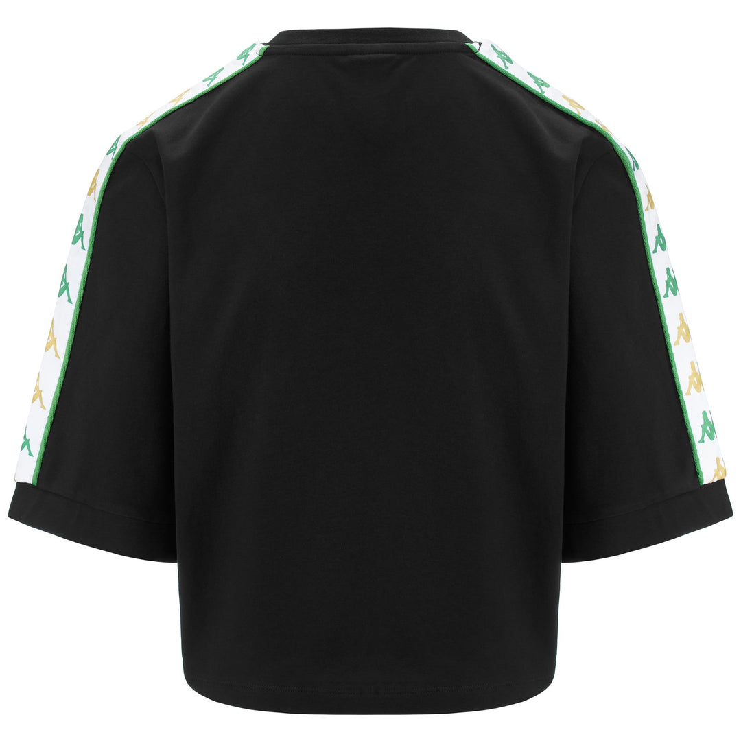 T-ShirtsTop Woman 222 BANDA SAMI T-Shirt BLACK-WHITE-GREEN DUSTY Dressed Side (jpg Rgb)		