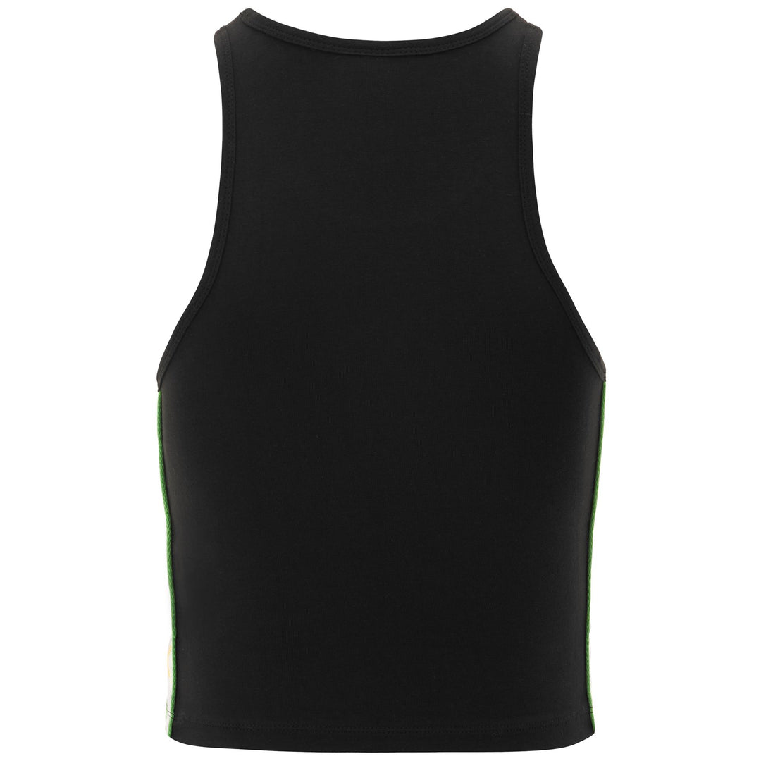 T-ShirtsTop Woman 222 BANDA SILVA Top BLACK-WHITE-GREEN DUSTY Dressed Side (jpg Rgb)		