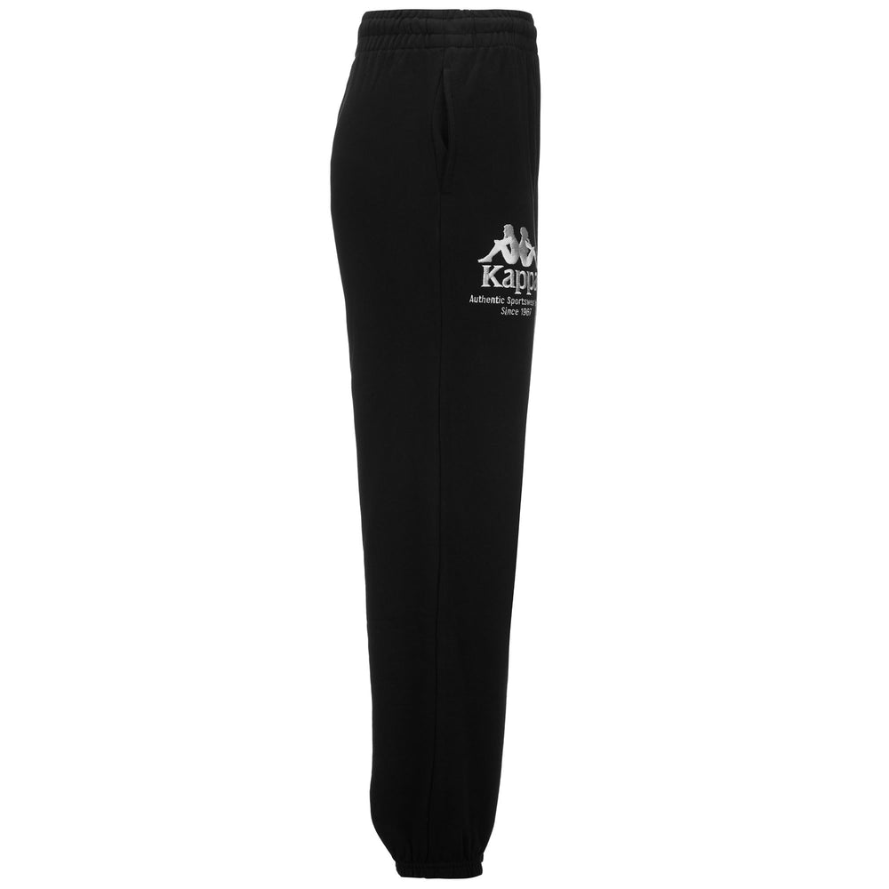 Pants Woman AUTHENTIC GALAT ORGANIC Sport Trousers BLACK Dressed Front (jpg Rgb)	
