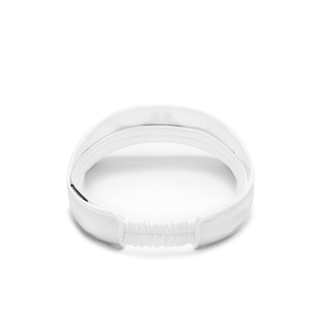 Headwear Unisex FEBY Visor WHITE Dressed Back (jpg Rgb)		