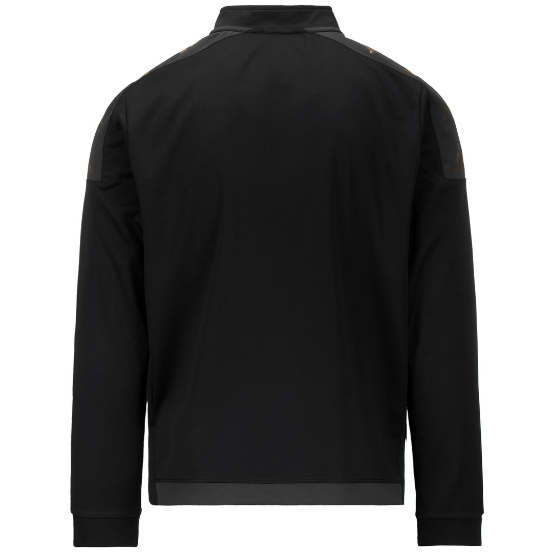 Fleece Man KAPPA4FOOTBALL GASSOLO Jumper BLACK-GREY DK Dressed Side (jpg Rgb)		