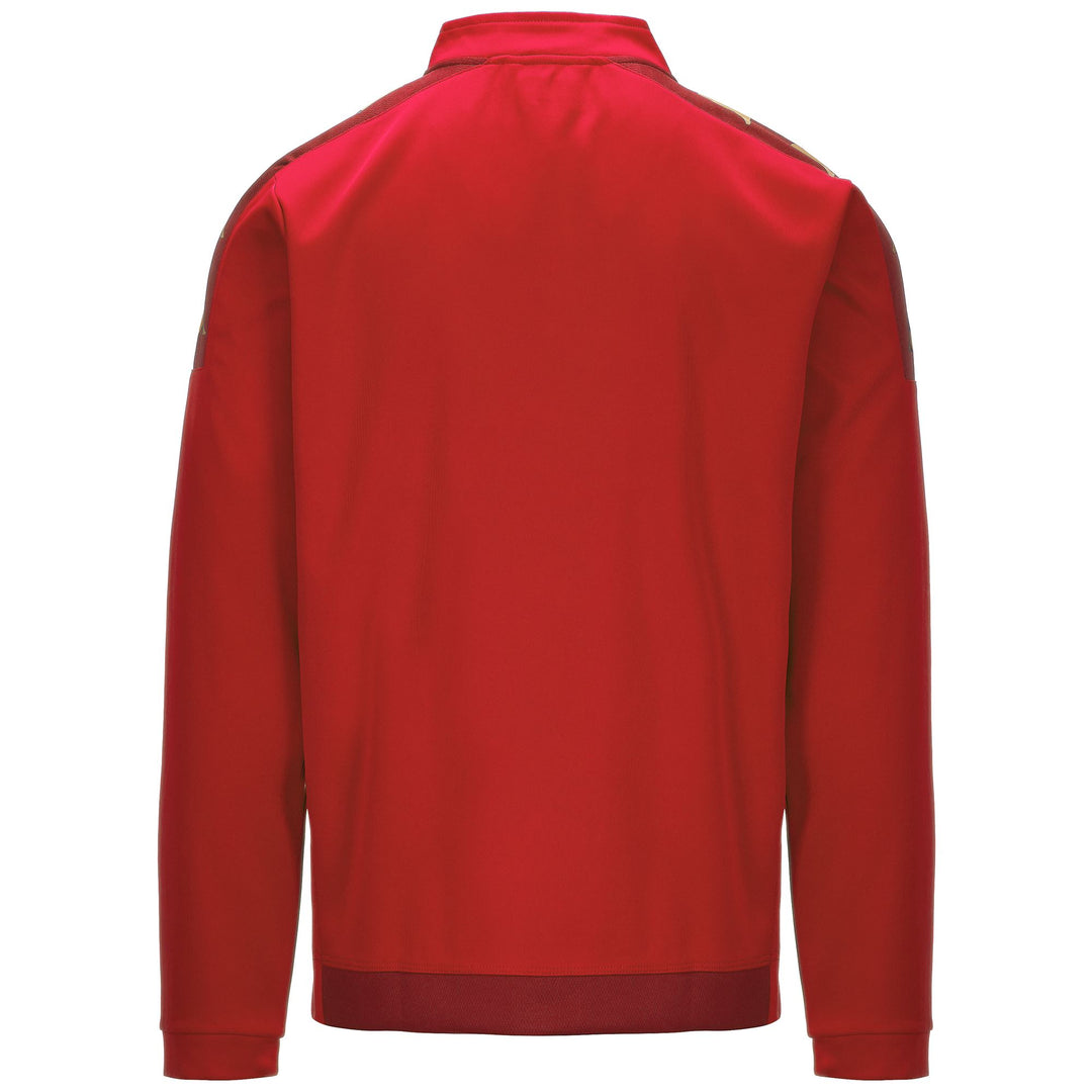 Fleece Man KAPPA4FOOTBALL GASSOLO Jumper RED-RED DK DAHLIA Dressed Side (jpg Rgb)		