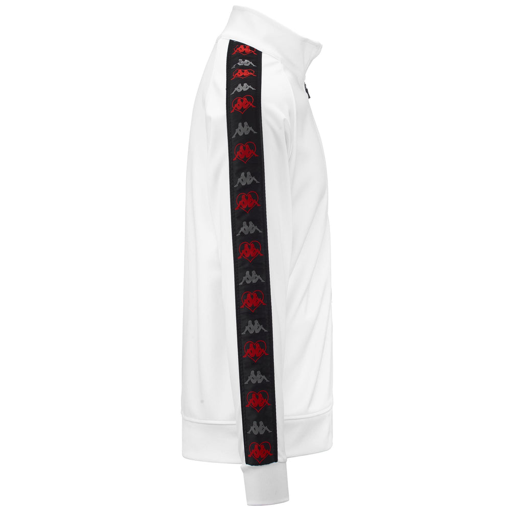 Fleece Man AUTHENTIC LOTI Jacket WHITE-BLACK-GREY ANTHRACITE-RED Dressed Front (jpg Rgb)	