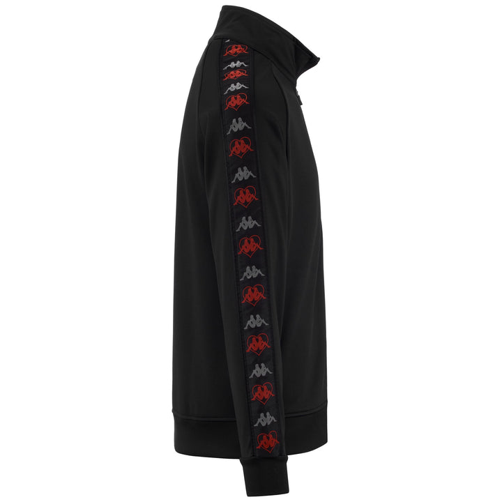 Fleece Man AUTHENTIC LOTI Jacket BLACK-GREYDK-RED Dressed Front (jpg Rgb)	