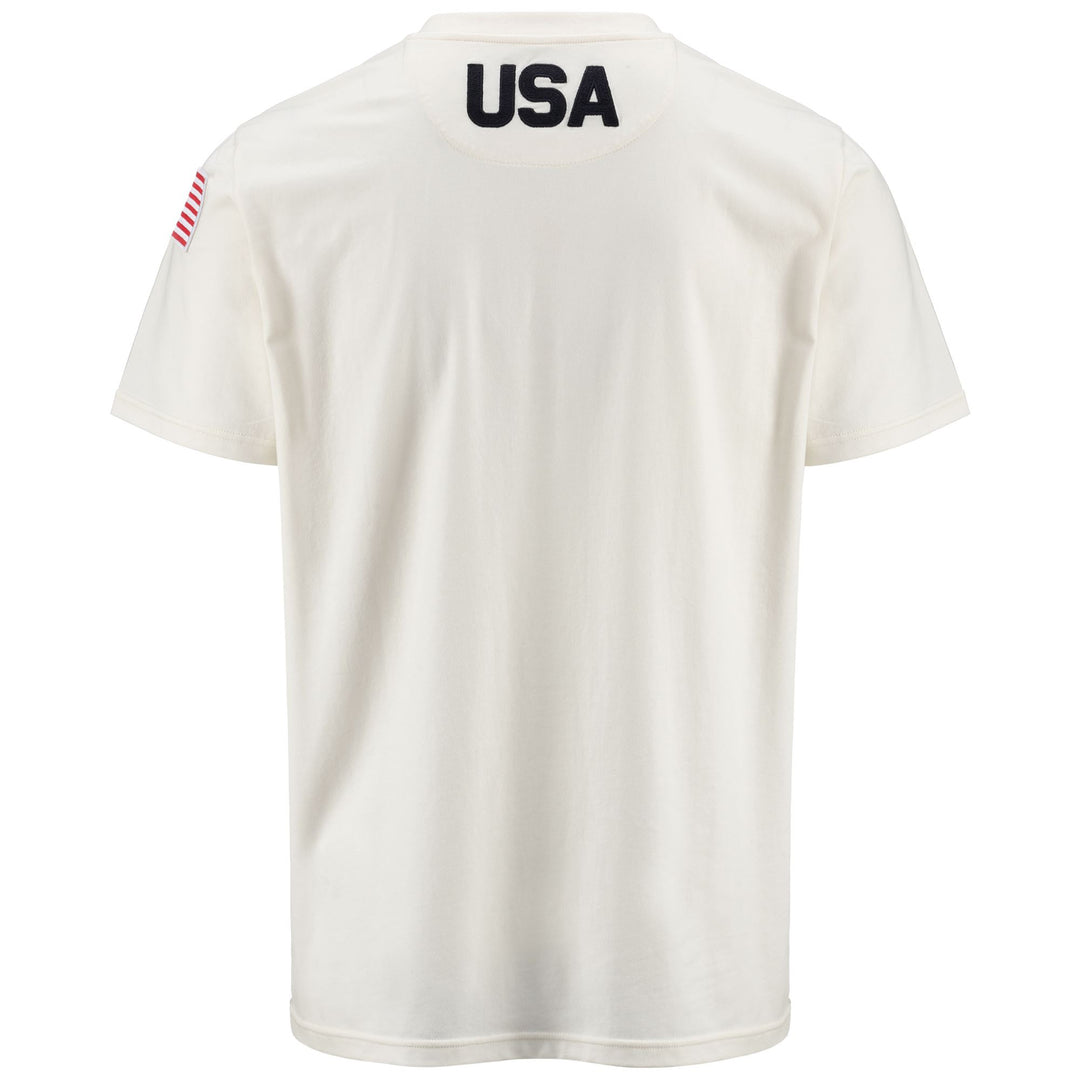 T-ShirtsTop Man 6CENTO AYBA2 US T-Shirt WHITE EGRET Dressed Side (jpg Rgb)		