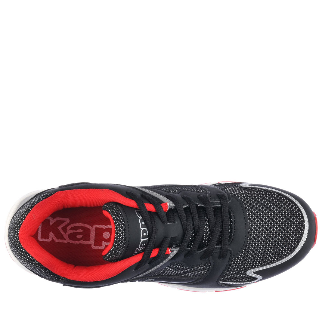 Sneakers Unisex SELEN Low Cut BLACK-RED Dressed Back (jpg Rgb)		