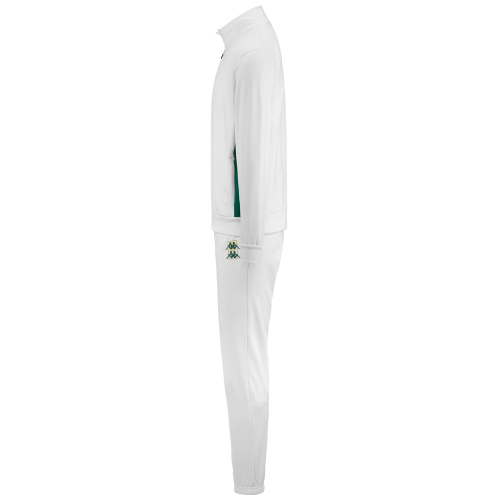 Sport Suits Unisex DOTUS TRACKSUIT WHITE-GREEN Dressed Front (jpg Rgb)	