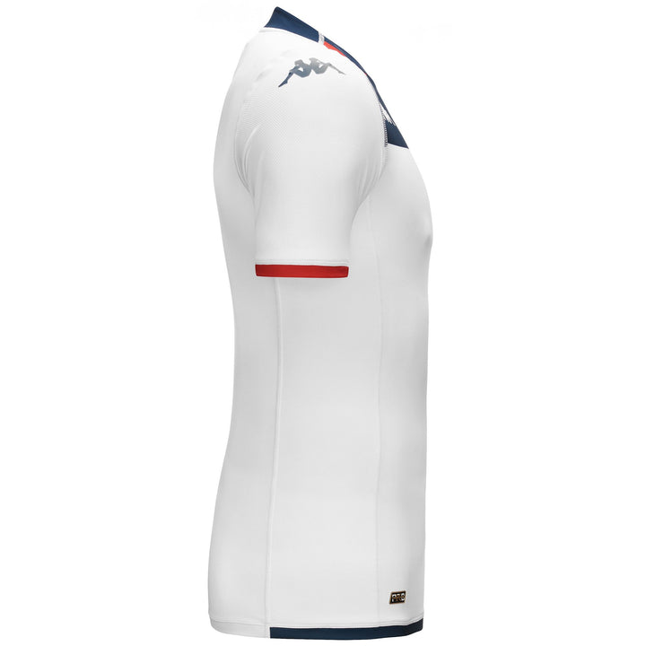 Active Jerseys Man KOMBAT PRO 2024 GENOA Shirt WHITE-BLUE DK-RED Dressed Back (jpg Rgb)		