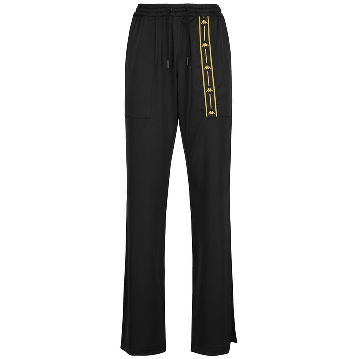 Pants Woman AUTHENTIC JPN FIONA Sport Trousers BLACK - YELLOW GOLD RICH Photo (jpg Rgb)			