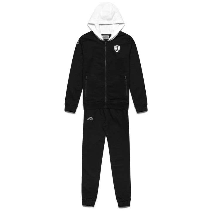 Sport Suits Boy LOGO DERK KID TRACKSUIT BLACK - WHITE Photo (jpg Rgb)			