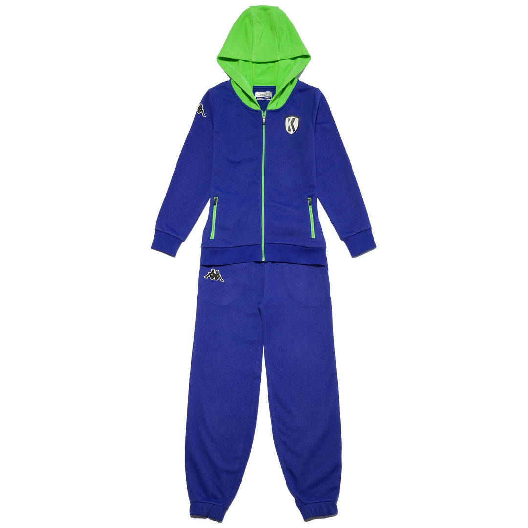 Sport Suits Boy LOGO DERK KID TRACKSUIT BLUE SPECTRUM - GREEN Photo (jpg Rgb)			