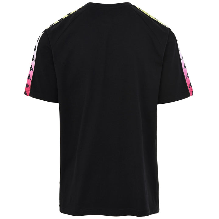 T-ShirtsTop Man 222 BANDA COEN DEGRADE T-Shirt BLACK-FUXIA-LIME Dressed Side (jpg Rgb)		