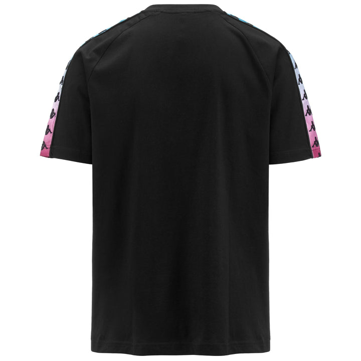T-ShirtsTop Man 222 BANDA COEN DEGRADE T-Shirt BLACK-TURQUOISE-FUXIA Dressed Side (jpg Rgb)		