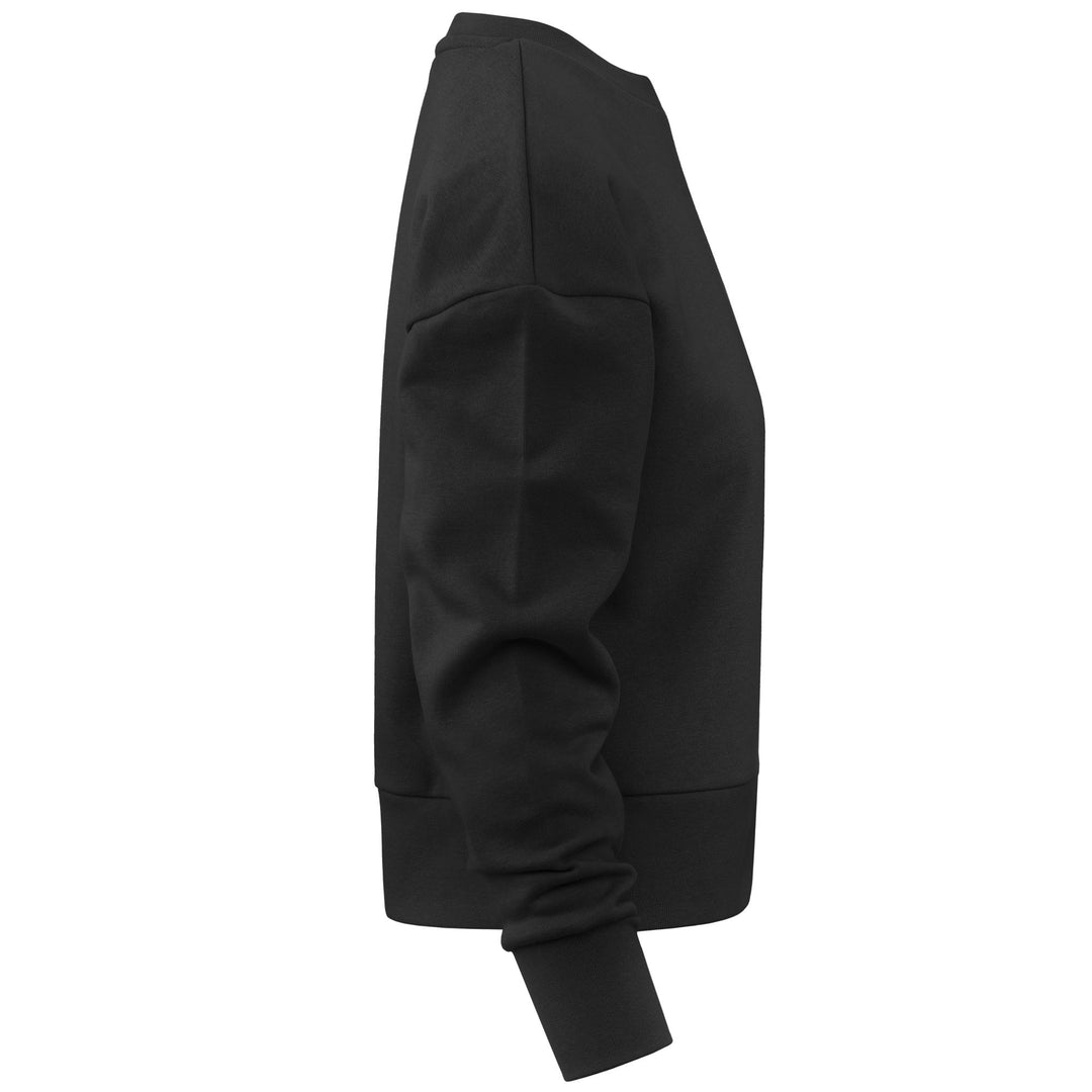 Fleece Woman LOGO 365 DEFFE Jumper BLACK Dressed Front (jpg Rgb)	