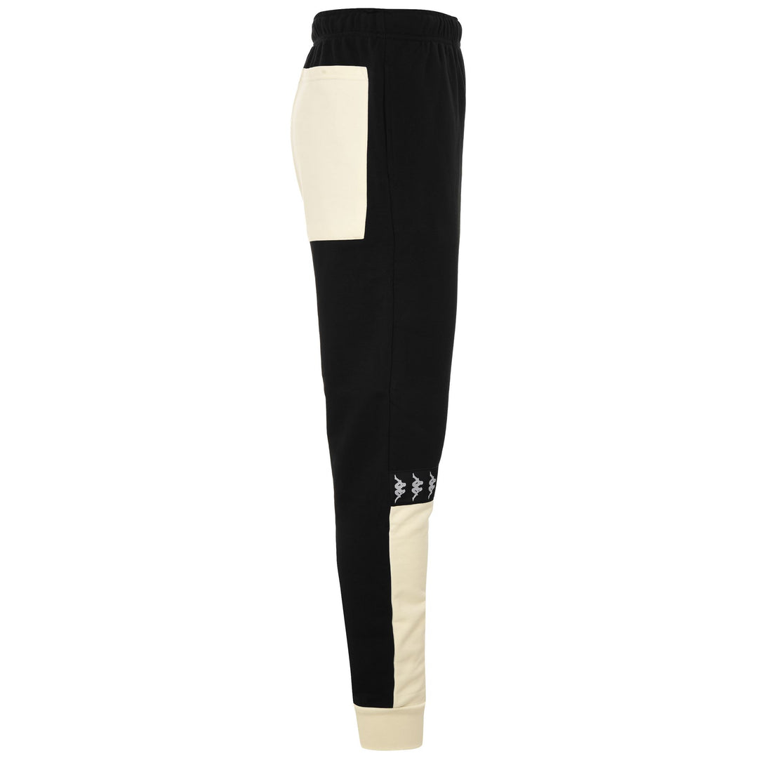 Pants Man 222 BANDA VENOM Sport Trousers BLACK - WHITE CREAM Dressed Front (jpg Rgb)	