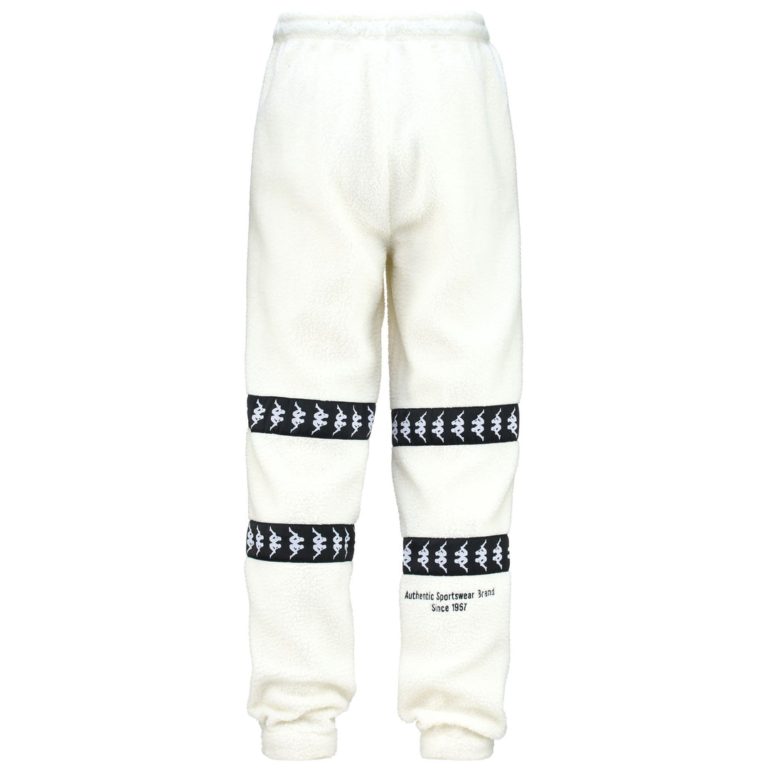 Pants Man 222 BANDA VERT Sport Trousers WHITE CREAM - BLACK Dressed Front (jpg Rgb)	